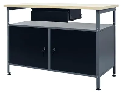 Produktbild von Werkbank schwarz 120x60x85 cm Stahl