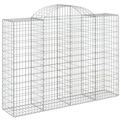Obrázok produktu pre vidaXL Gabión s vysokým oblúkom 200x50x140/160 cm Pozinkované železo