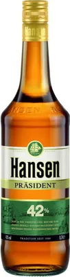 A bottle of Hansen Präsident liquor.