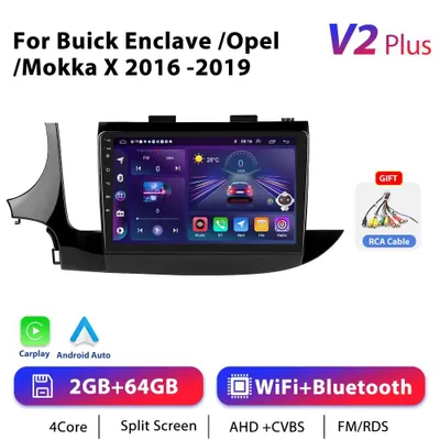 Zdjęcie produktu dla Do Opla Mokka X 2016–2019 – radio samochodowe z systemem Android 2-DIN – ekran dotykowy 23 cm – CarPlay – 2 GB pamięci RAM, 64 GB pamięci – system Android 13 – RDS, 4×45 W