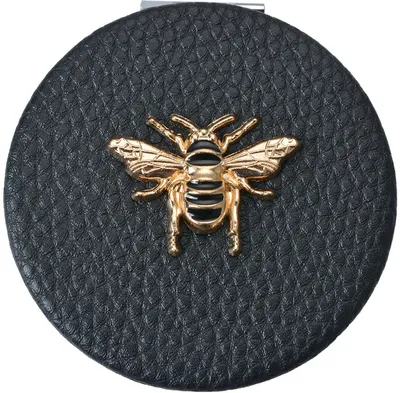 Produktbild von Clayre & Eef Handspiegel Ø 6 cm Schwarz Polyresin Biene