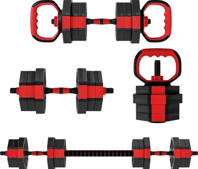 Produktbild von 4-in-1 Hantelset Kurzhantel Set Kurzhanteln Langhanteln verstellbar 20 KG fš¹r Krafttraining Zuhause