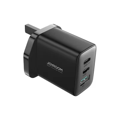 Productafbeelding van JOYROOM JR-TCF10 snellader, 2x USB-C, 1x USB-A, 32W (stekker type UK) - zwart
