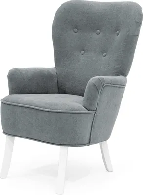 Produktbild von Sofiland Polstersessel VELO– Akzentstuhl im skandinavischen Design – Wohnzimmer, Leseecke, Grau