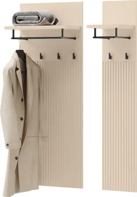 Produktbild von Furniture24 Kleiderpaneel Trend Tg-06 Flurpaneel 50 / 26 X 132 X 27 Cm Sandbeige