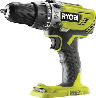 Zdjęcie produktu dla Wiertarko-wkrętarka akumulatorowa Ryobi R18PD3, 18V One+, bez akumulatora, z diodą LED, zacisk do wierteł 13 mm