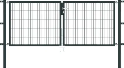 Produktbild von Alberts Doppeltor Flexo mit Zubehör, zum Einbetonieren, anthrazit, Breite 250 cm, Höhe 100 cm