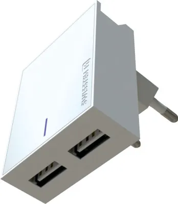 Obrázok produktu pre Swissten Sieťový Adaptér Smart Ic 2X Usb 3A Power + Dátový Kábel Usb / Lightning 1,2 M Biely