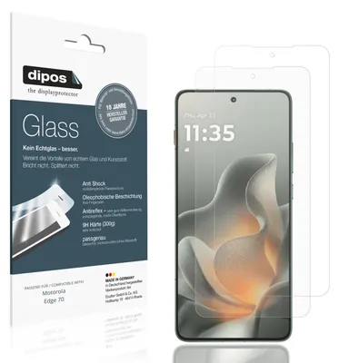 Produktbild von 2x Schutzfolie für Motorola Edge 70 matt - Anti-Shock 9H Folie dipos Glass Kunststoffglas