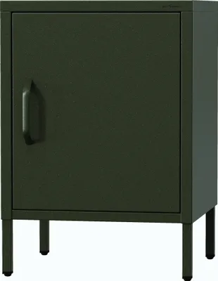Produktbild von Jan Nowak Nachttisch MIA Nachtschrank Metallschrank Stahlschrank mit einer Tür Schlafzimmer Kinderzimmer , 42,4 x 59,5 x 40 cm, Flaschengrün