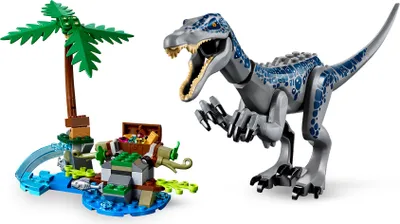 Produktbild von LEGO 75935 Jurassic World Baryonyx' Kräftemessen: die Schatzsuche, Dinosaurier Spielset mit Offroad-Buggy Spielzeug, Bauset