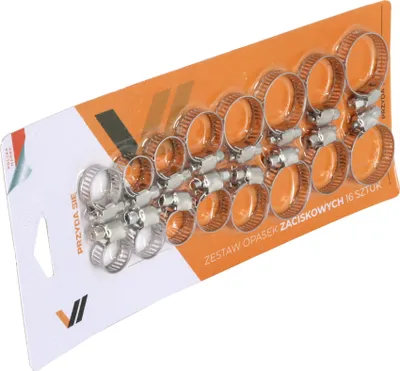 Produktbild von 16 X Schlauchschellen Set Schlauchbinder Rohrschellen Edelstahl Schlauchklemmen