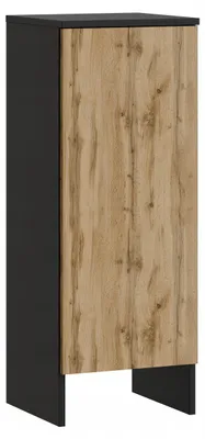 Produktbild von Badezimmerschrank – Anthrazit – 35 x 34 x 93 cm – 3 Regalböden – Push-to-open