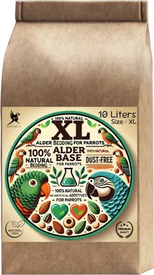 Produktbild von Xl Erlenholzspäne Für Große Papageien - 10 Liter Natursubstrat, Staubfrei, Hygienisch