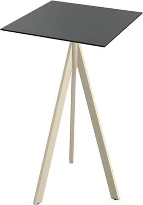 Produktbild von Infinity Tripod Stehtisch Sand frame + Schwarz HPL 70x70 cm