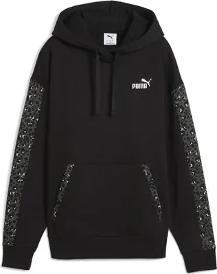 Produktbild von Puma Ess Graphic Animal Comfort Kapuzenpullover Schwarz XS Damen Schwarz XS