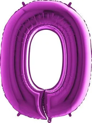 Obrázek produktu pro Nafukovací balónek číslo 0 fialový 102cm extra velký