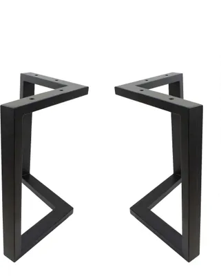 Immagine prodotto di Natural Goods Berlin, runner per mobili ARROW, runner per tavoli, gambe per tavoli, tavoli da pranzo, scrivanie, panche, tavolini, nero, L38 cm x H43 cm, 2 pezzi