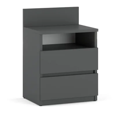 Produktbild von Nachttisch 40x59x32cm - Nachttischschrank für Schlafzimmer - Nachtkommode mit Schubladen - Beistellschrank - Schlafzimmer Nachttisch Grau