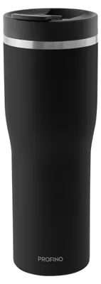 Thermosbecher 0,5 l Edelstahl doppelwandig BPA-frei schwarz