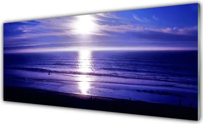Produktbild von Acrylglasbilder 125x50 Wandbild Druck Meer Sonne Landschaft