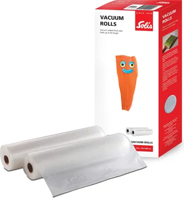 Produktbild von Solis Vakuumierfolie für Vakuumierer, 2 Rollen BPA-frei, 600x30 cm, Dicke 110 µm