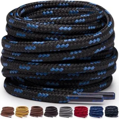 Image de Sangles courtes - Sangles solides et résistantes pour bottes, chaussures de travail et chaussures de randonnée (noir, 69 cm)