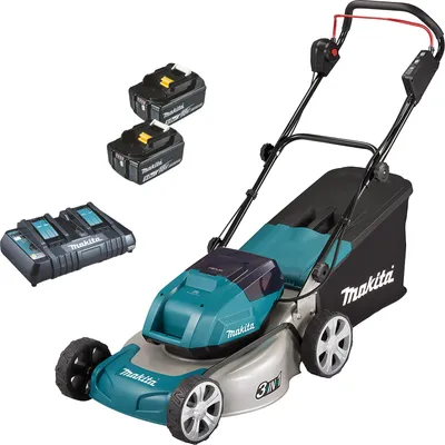 Produktbild von Makita DLM463PT2, Schieberasenmäher, 800 m², 46 cm, 2 cm, 7,5 cm, 3300 RPM