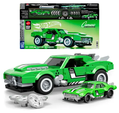 Produktbild von Mattel Brick Shop Hot Wheels Custom ’68 Camaro Bauset (289 Teile), für Sammler, Bausatz, 10 Jahr(e), Kunststoff, 289 Stück(e), 556,6 g