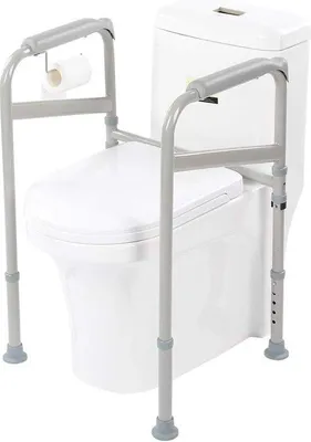 Produktbild von Famanu Toilettensicherheitsrahmen - Höhenverstellbar, für Senioren, Menschen mit Behinderung und Schwangere
