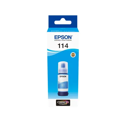 Zdjęcie produktu dla Epson 114, Oryginalny, Cyjan, Epson, ET-8500 ET-8600, Standardowa wydajność, 70 ml