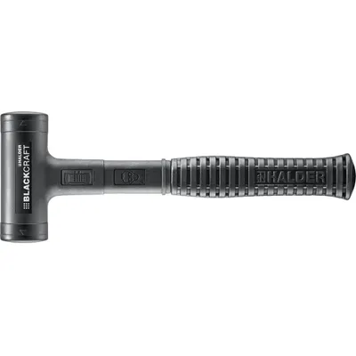 Obrázok produktu pre Mäkké kladivo BLACKCRAFT, s nerozbitnou rukoväťou z oceľovej rúrky, s PUR povlakom a ergonomicky tvarovanou protišmykovou rukoväťou | D=60 mm | 3379.060