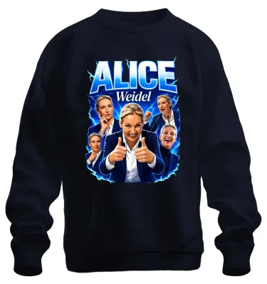 Productafbeelding van Alice Weidel, AfD, Duitsland, Patriotische uitspraak, Sarcasme, Sweater, Trui, Marineblauw, 3XL