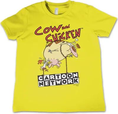 Produktbild von Cow and Chicken Balloon Kids T-Shirt - 10Years-L - Yellow