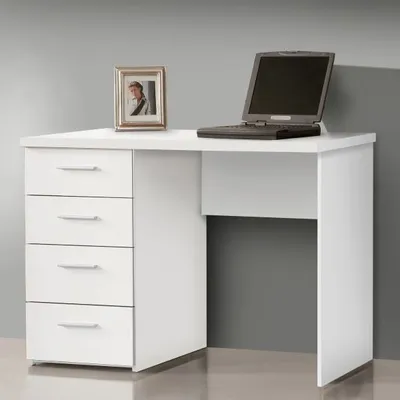 Produktbild von CasaDolce, Schreibtisch NET 106, Weiß, 110x60x76,5 cm, mit Schubladen