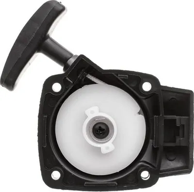 A starter mechanism for a lawnmower.