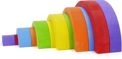 Immagine prodotto di Bajo giocattolo arcobaleno in legno RainBowBow piccolo educativo