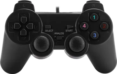 Obrázok produktu pre Ručný USB drôtový herný ovládač Gamepad Black pre PC ComputerBlack