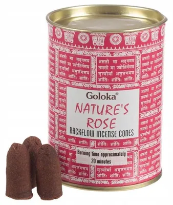 Produktbild von Goloka Backflow Räucherstäbchen Rose 24 Stück
