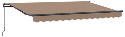 Image de vidaXL, store enrouleur rétractable, couleur taupe, 450 x 350 cm, polyester et aluminium
