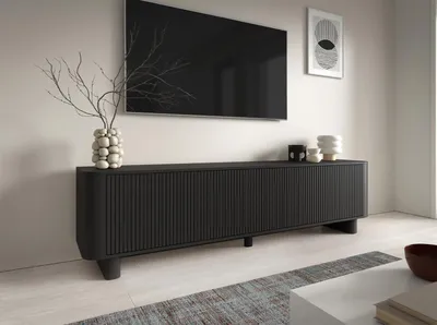 Produktbild von TV-Lowboard Misterio 180 cm modernes TV-Möbel Schwarz