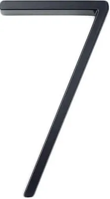 Obrázok produktu pre Jumada's – čierne číslo domu 7 – čierne moderné číslo domu – výška 125 mm