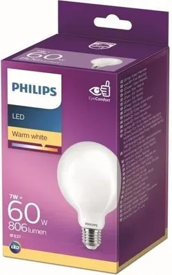 Immagine prodotto di Lampada a LED, equivalente a 60 W, attacco E27, bianco caldo, non dimmerabile, vetro trasparente