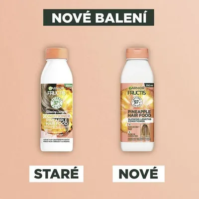 Zdjęcie produktu dla Fructis Hair Food Pineapple Glowing Lengths Odżywka - Garnier - 350ml