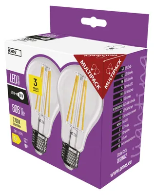 LED Lampe Filament A60 / E27 / 5,9 W (60 W) / 806 lm / Warmweiß