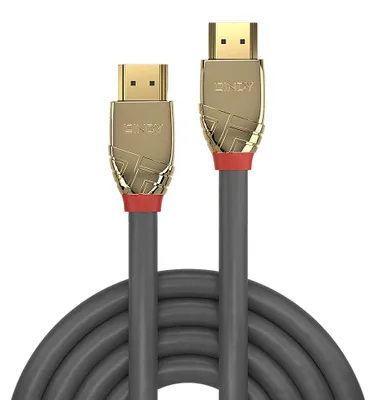 Produktbild von Lindy 37861, 1 m, HDMI Typ A (Standard), HDMI Typ A (Standard), 4096 x 2160 Pixel, 18 Gbit/s, Grau