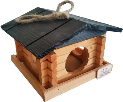 Produktbild von Vogelhaus Sweden Style Kiefernholz 31,5 x 28,5 x 19 cm schwarz-braun
