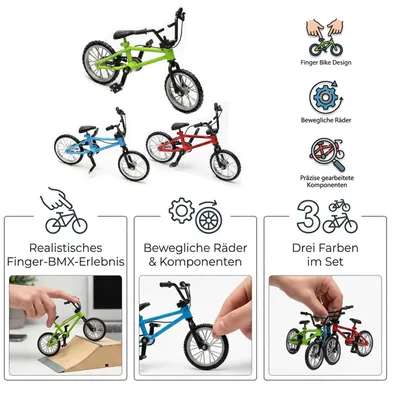 Immagine prodotto di Miniature biciclette da corsa, 3 pezzi, modelli BMX, per collezionisti