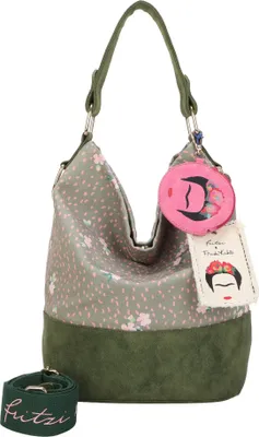 Produktbild von Fritzi aus Preußen Schultertasche Umhängetasche Fritzi x Frida Kahlo Izzy07 Limited Jungle Hobo Bag Jungli grün