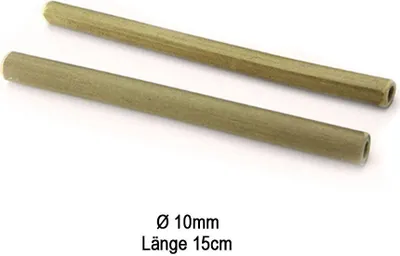 Produktbild von Trinkhalm aus Bambus, Ø 10 mm / 15 cm, 25 Stück